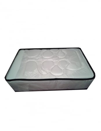 Set saltea Venus Eco Memory 140x200 cu perne din microfibră, vedere frontală pe fundal alb [4]