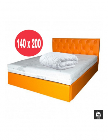 Saltele memory - Set Saltea Zeus Memory Comfort 140x200 cu Pilota Vara - Vedere Frontala