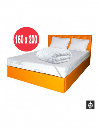 Set pat complet Zeus Memory Comfort 160x200 cu perne si pilota
