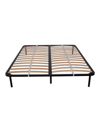 Somiera pat 180x200 cu lamele din fag si cadru metalic negru [3]
