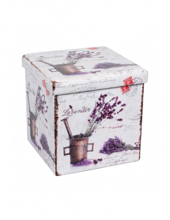 Taburete - Taburet pliabil cu design lavandă și spațiu de depozitare
