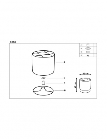 Taburete HM Dora gri [2]