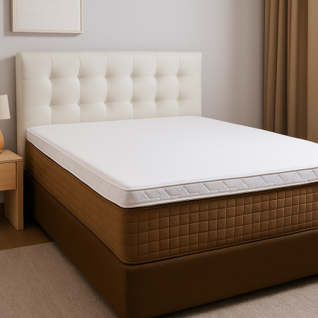Topper saltea 125x190 din spuma alba, infasurat pe lung [1]