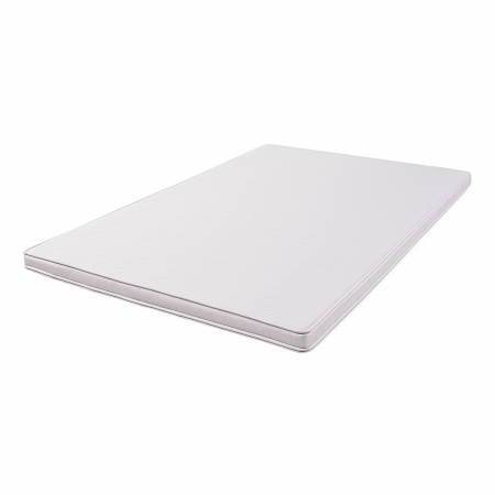 Top saltele - Topper saltea 125x190 cm din spumă poliuretanică albă, profil subțire, cu margine finisată