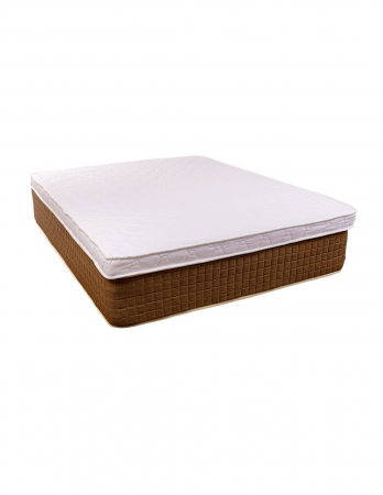 Top saltele - Topper saltea 160x200 cm din spuma poliuretanica de 10 cm, cu husa din microfibra
