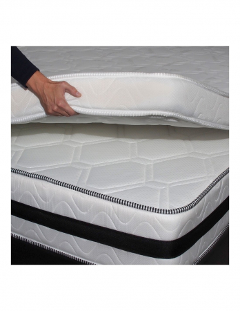 Topper saltea 80x200 din spuma poliuretanica de 10 cm, alb [5]