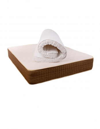 Topper saltea 80x200 din spuma poliuretanica de 10 cm, alb [2]