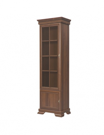Vitrina VMW1 cu usi de sticla si polite din lemn natur de nuc [3]