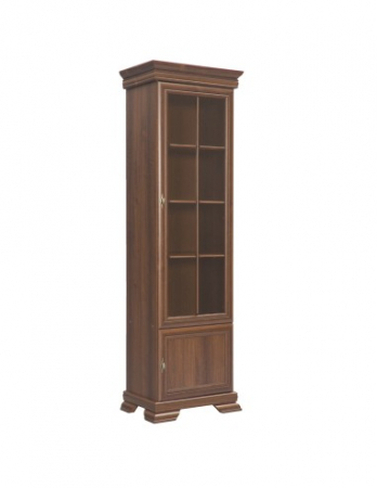 Vitrina VMW1 cu usi de sticla si polite din lemn natur de nuc [1]