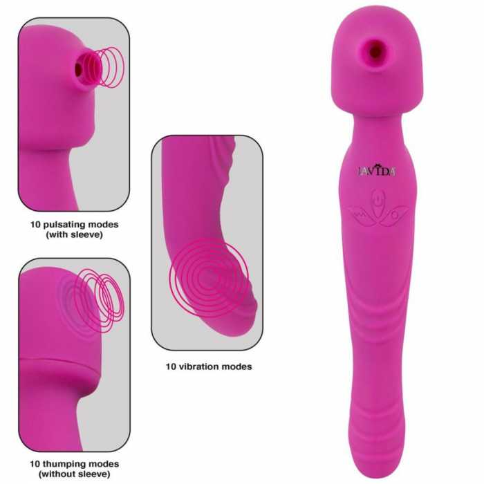 Bagheta Vibratoare, 3 functii, 10 moduri, Roz [4]