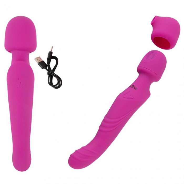 Bagheta Vibratoare, 3 functii, 10 moduri, Roz [3]