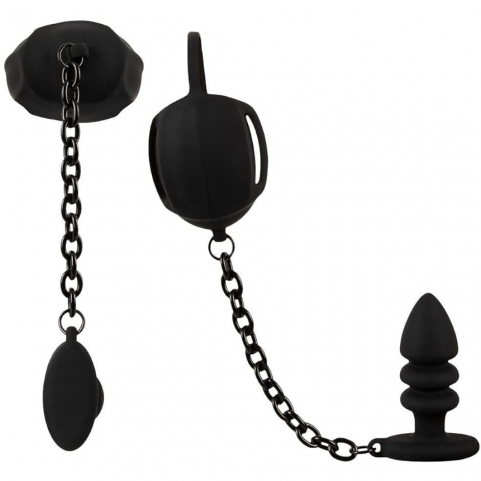 Centura Castitate pentru Testicule cu Dop Anal [2]