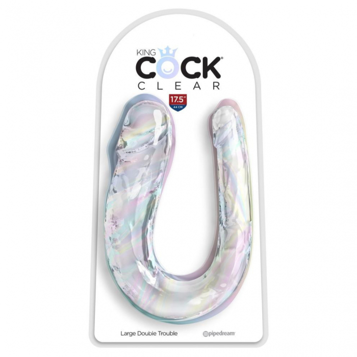 Dildo Dublu Transparent Mare 44cm [2]