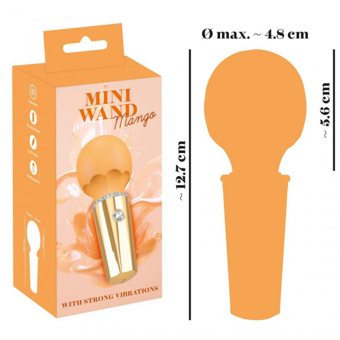Mini Wand Mango, masaj, You2Toys, 10 moduri de vibratie, 12,7cm, multicolor [3]
