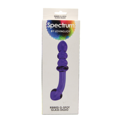 Spectrum Dildo din sticla cu doua capete cu nervuri G-Spot [6]