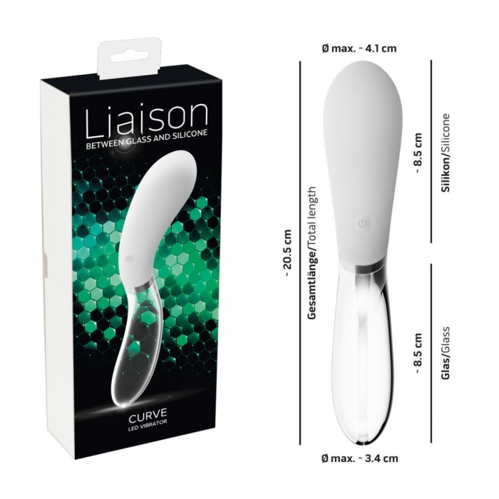 Vibrator LED Curve, 10 moduri de vibratie, reincarcabil, lungime totala 20.5cm, multicolor [3]