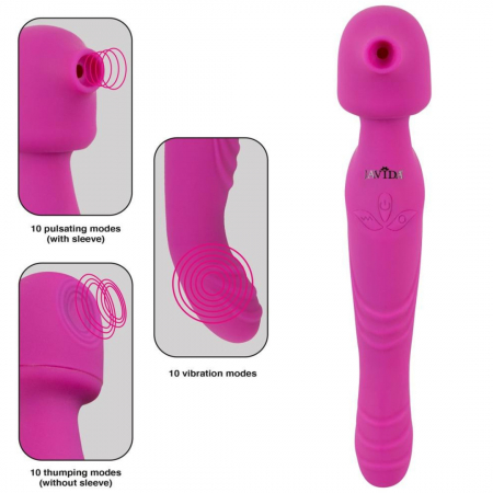 Bagheta Vibratoare, 3 functii, 10 moduri, Roz [3]