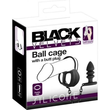 Centura Castitate pentru Testicule cu Dop Anal [2]