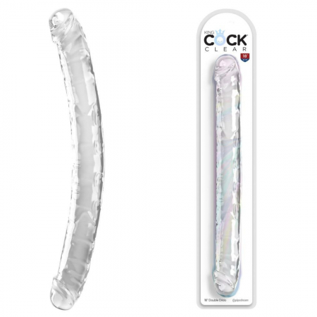 Dublu - Dildo Dublu Transparent 46cm