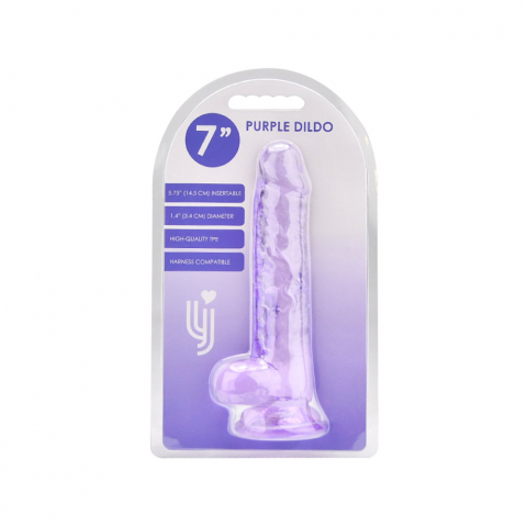 Dildo realist cu testicole 19cm Mov [3]