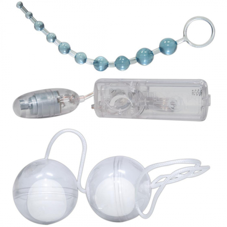 Set accesorii erotice CRYSTAL, 9 piese, transparent, multicolor [2]