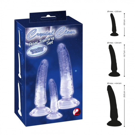 Set Dildo Anal 3 Buc Albastru [2]