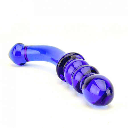 Spectrum Dildo din sticla cu doua capete cu nervuri G-Spot [3]
