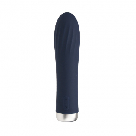 JUCARII FEMEI - Vibrator Bagheta Glont din Silicon Negru Reincarcabil 14cm