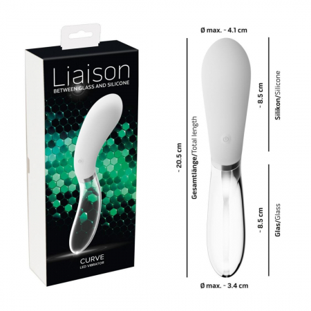 Vibrator LED Curve, 10 moduri de vibratie, reincarcabil, lungime totala 20.5cm, multicolor [2]