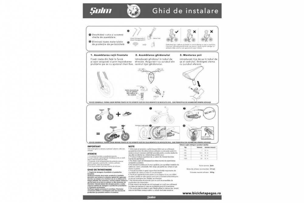 Bicicleta copii SOIM 2in1 12'' ROZ [4]