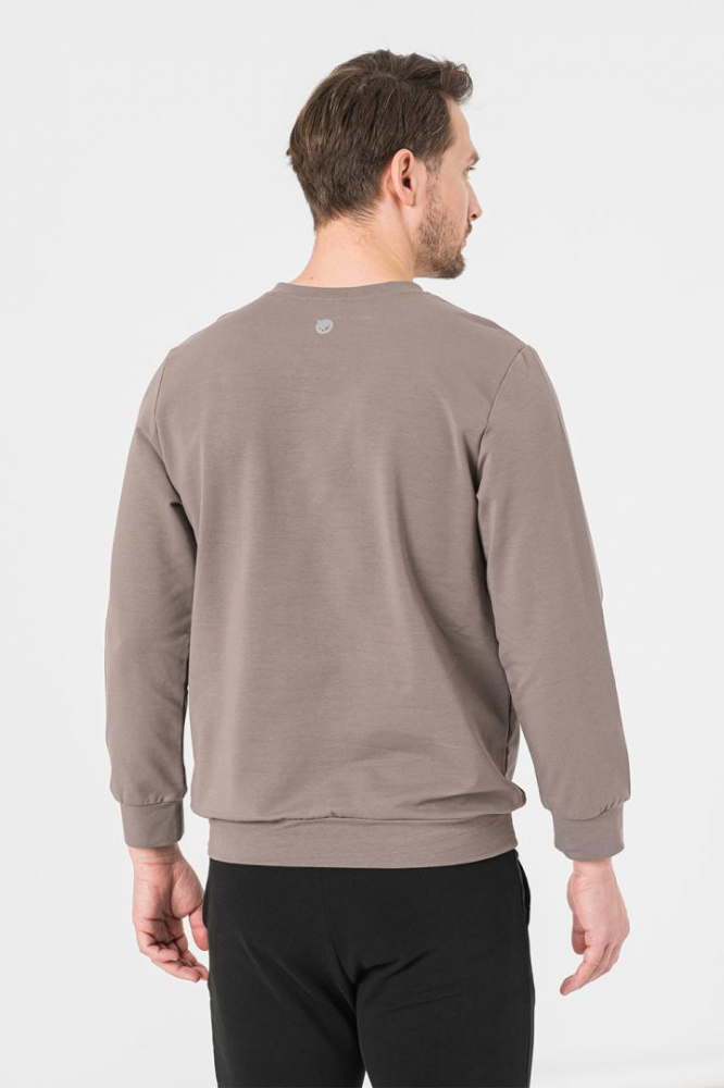 BLUZA COTON CASUAL BARBATI TAUPE-L [3]