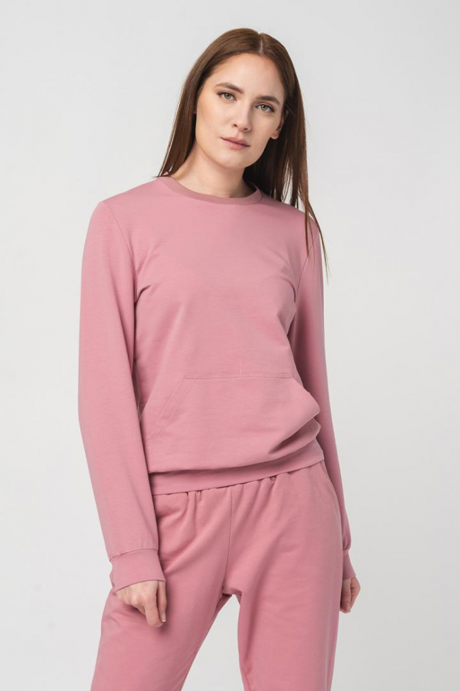 BLUZA COTON CASUAL FEMEI PINK-XL [3]
