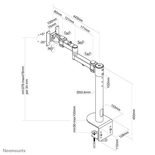 Brat monitor ecrane curbate NM 10"-49" n [2]