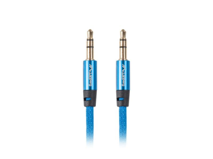 Cablu minijack 3,5 mm M/M 3 pini 2 m blu [1]