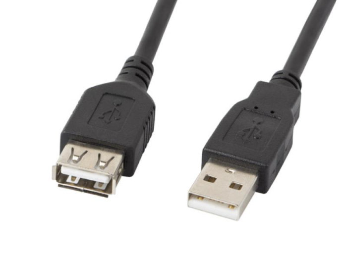 Cablu USB-A M/F 2.0 5 m negru [1]