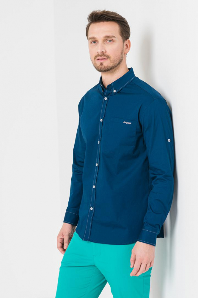 CAMASA CASUAL BARBATI LIGHT NAVY S [2]