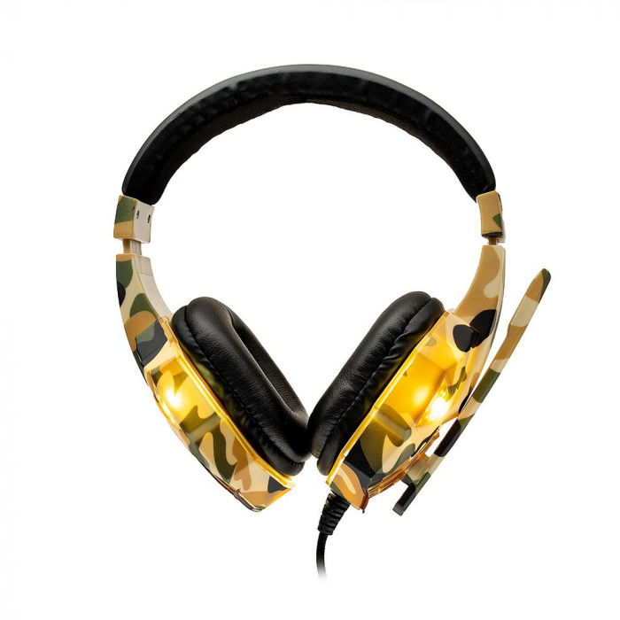 Casti cu micr. Spacer Gaming, camo, fir [2]