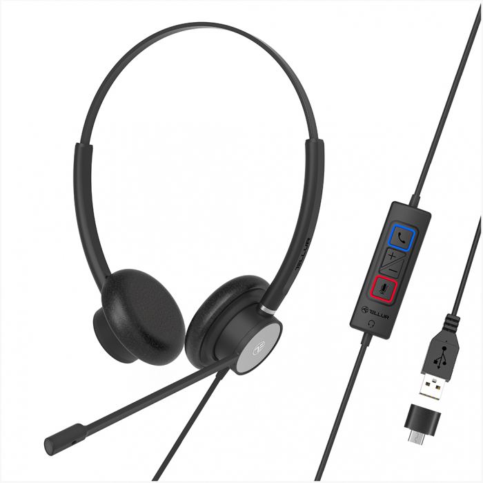 Casti Tellur Voice 320 USB, negru [1]
