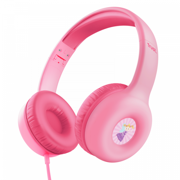 Casti Trust Nouna cu fir kids, roz [1]