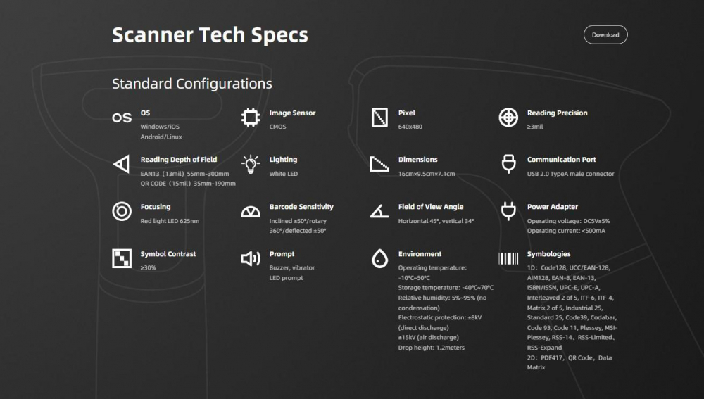 Cititor cod de bare 2D Sunmi NS021 [10]