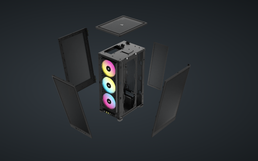 CR iCUE 2000D AIRFLOW RGB MINI-ITX BK [3]