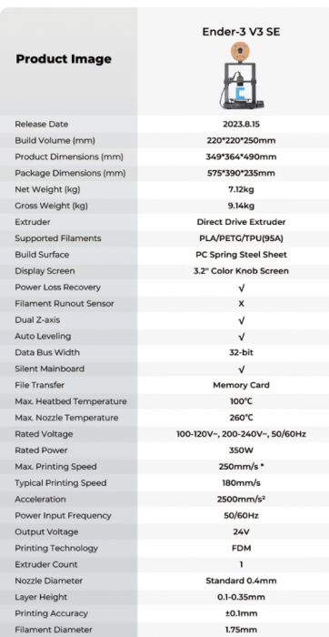 CREALITY ENDER-3 V3 SE 3D PRINTER FDM [5]