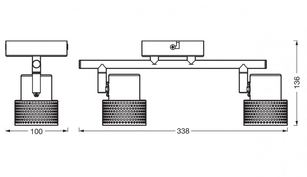 DECOR SPOT CORK 2X3.4W 927 GU10 BK LEDV [3]