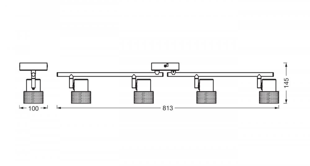 DECOR SPOT CORK 4X3.4W 927 GU10 BK LEDV [3]