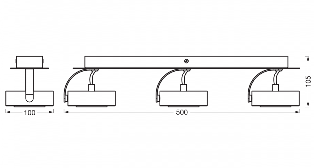 DECOR SPOT VENUS 500MM 16W 830 BK LEDV [3]