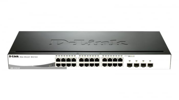 DLINK SW 24P-GB 4CMB 12P-POE SMART RM [1]