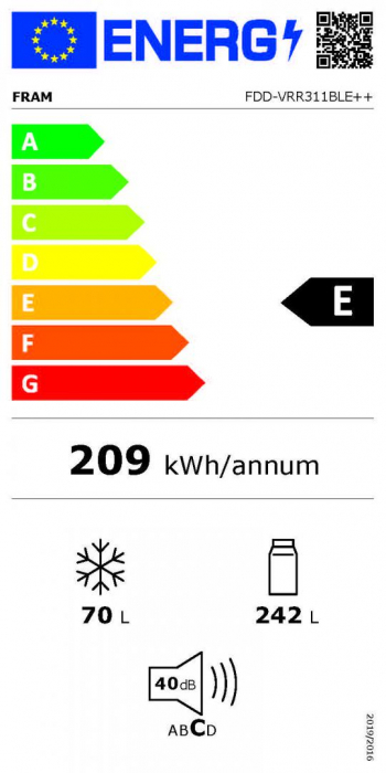 FRIGIDER CU DOUA USI FRAM FDD-VRR311BLE+ [3]