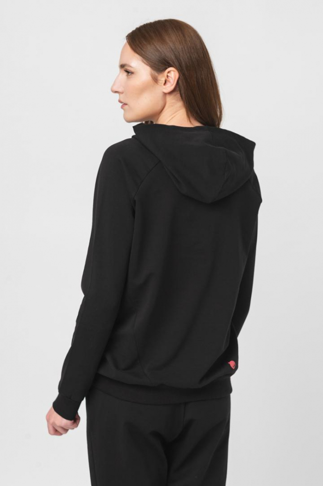 HANORAC COTON DANTELA FEMEI BLACK-M [3]
