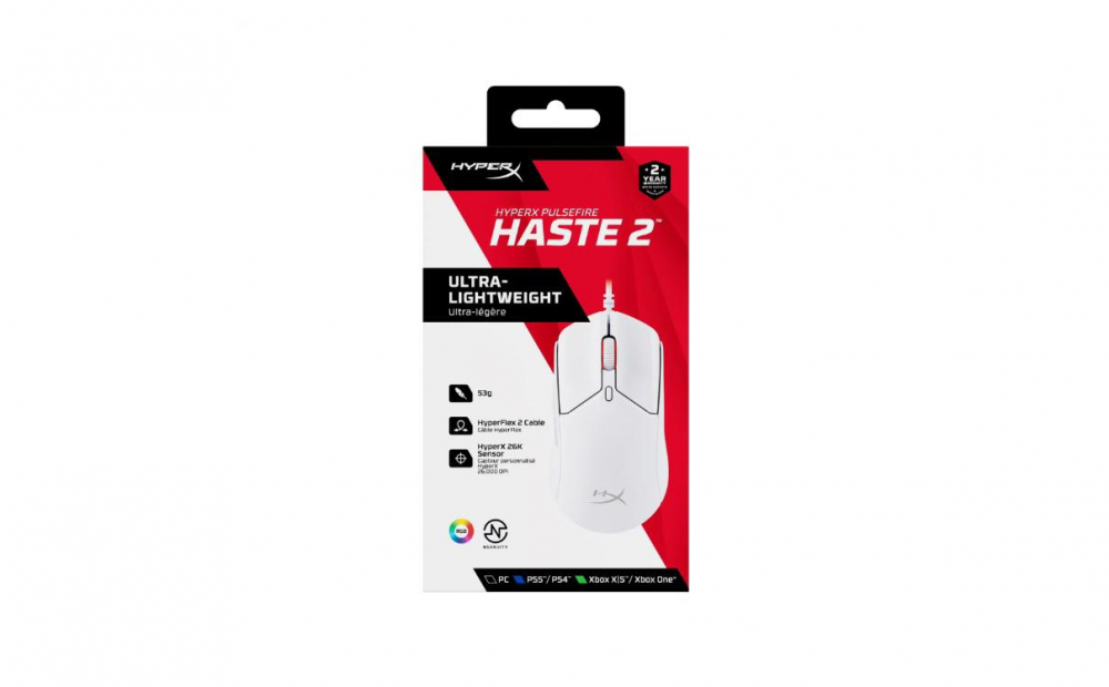 HP HyperX Pulsefire Haste 2 White [3]