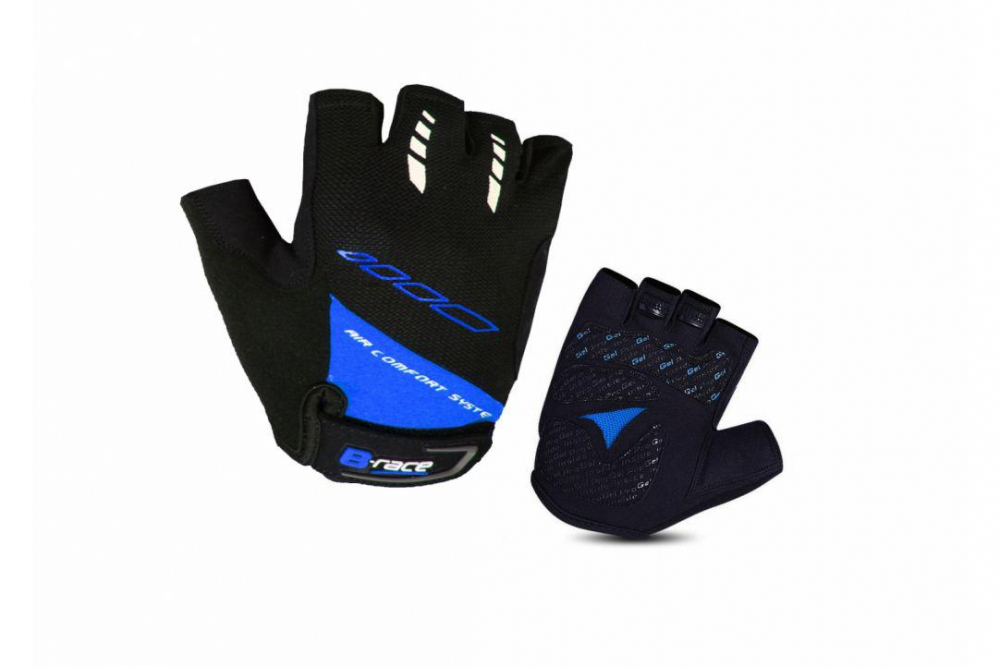 MANUSI B-RACE CU GEL NEGRU/ALBASTRU, L [1]